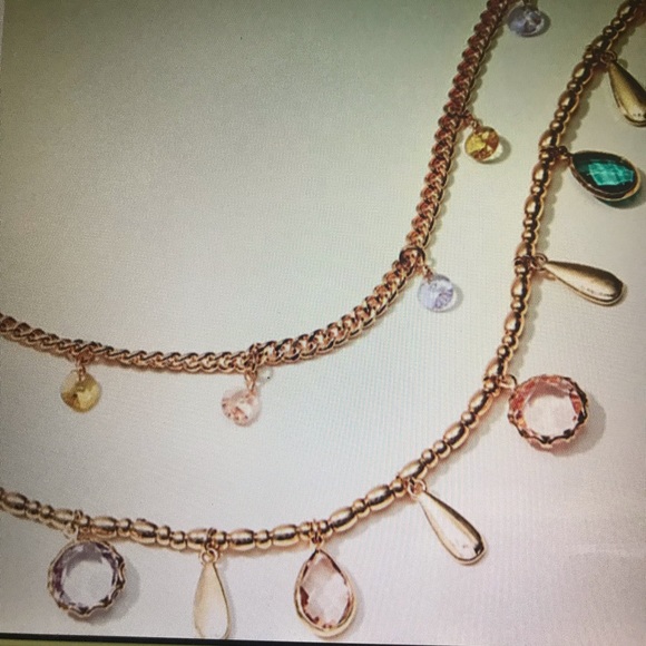 LOFT Jewelry - New Loft double layer colorful gem necklace. 16,18” long with extender